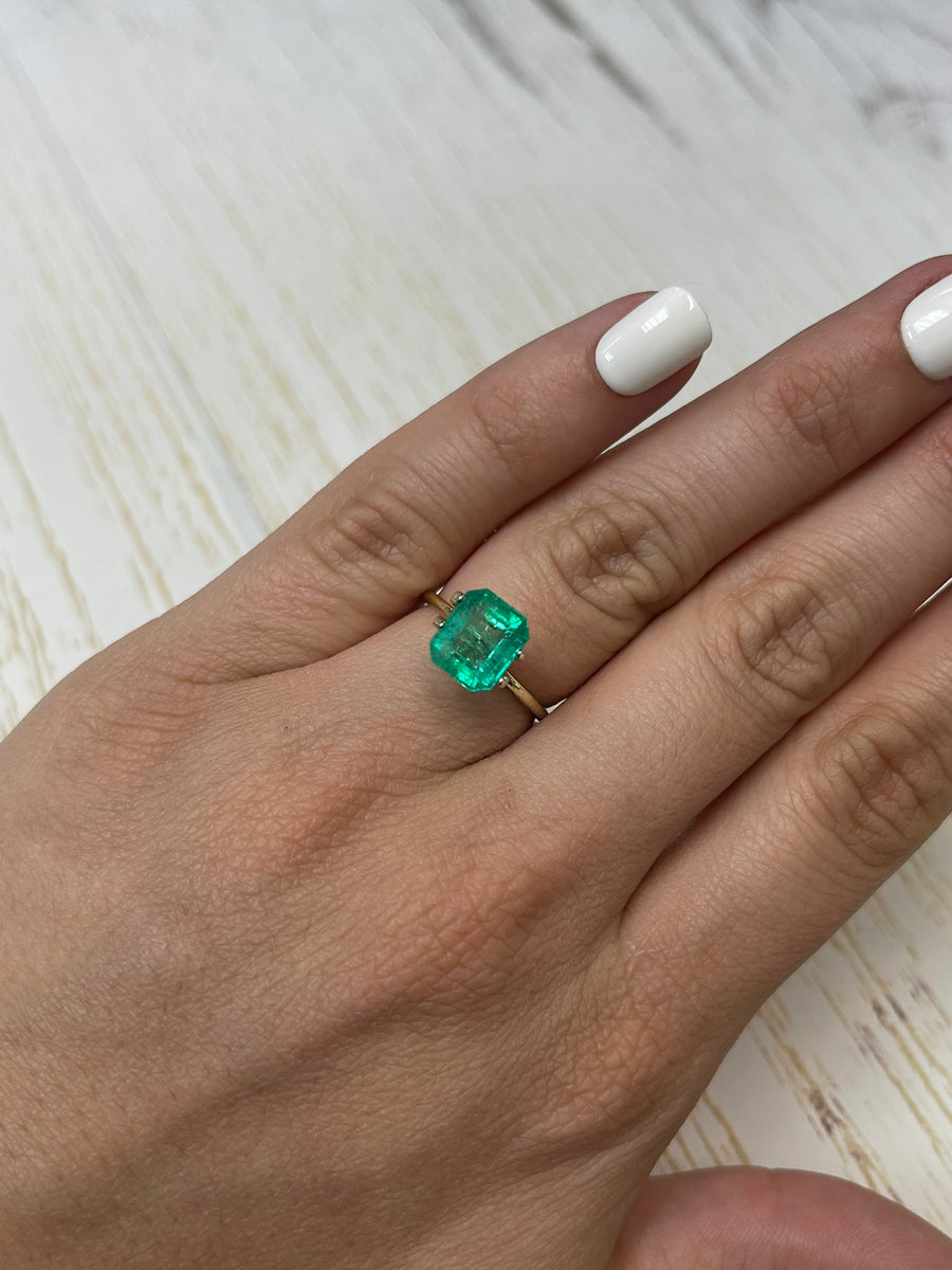 Natural Colombian Emerald - 2.68 Carat Chunky Gemstone, Emerald Cut