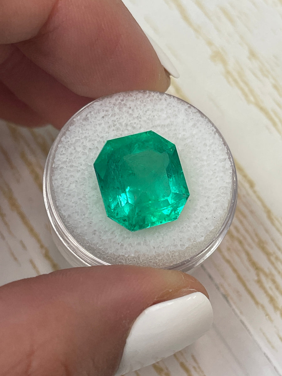 14x13 Loose Colombian Emerald - Stunning 10.05 Carat Asscher Cut