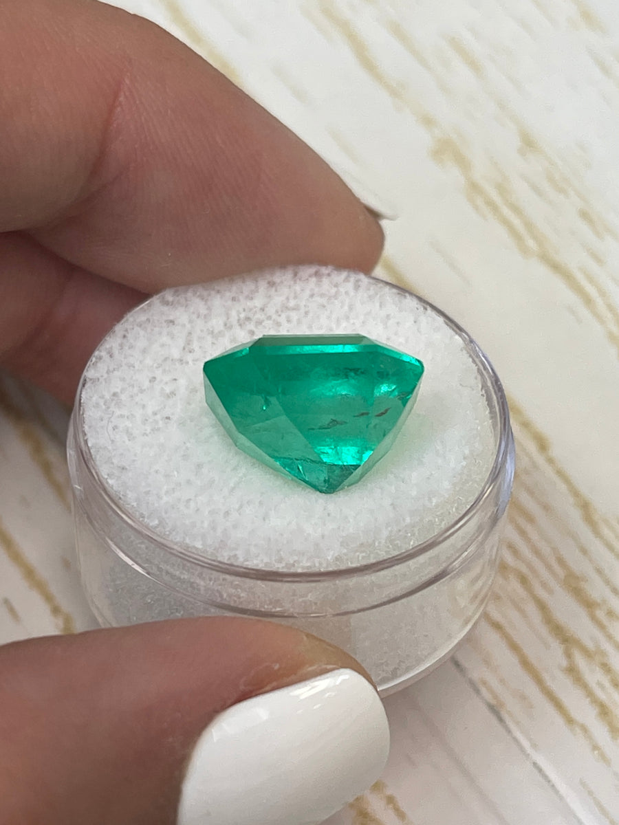 Colombian Emerald - 14x13 mm, 10.05 Carat Asscher Cut Beauty