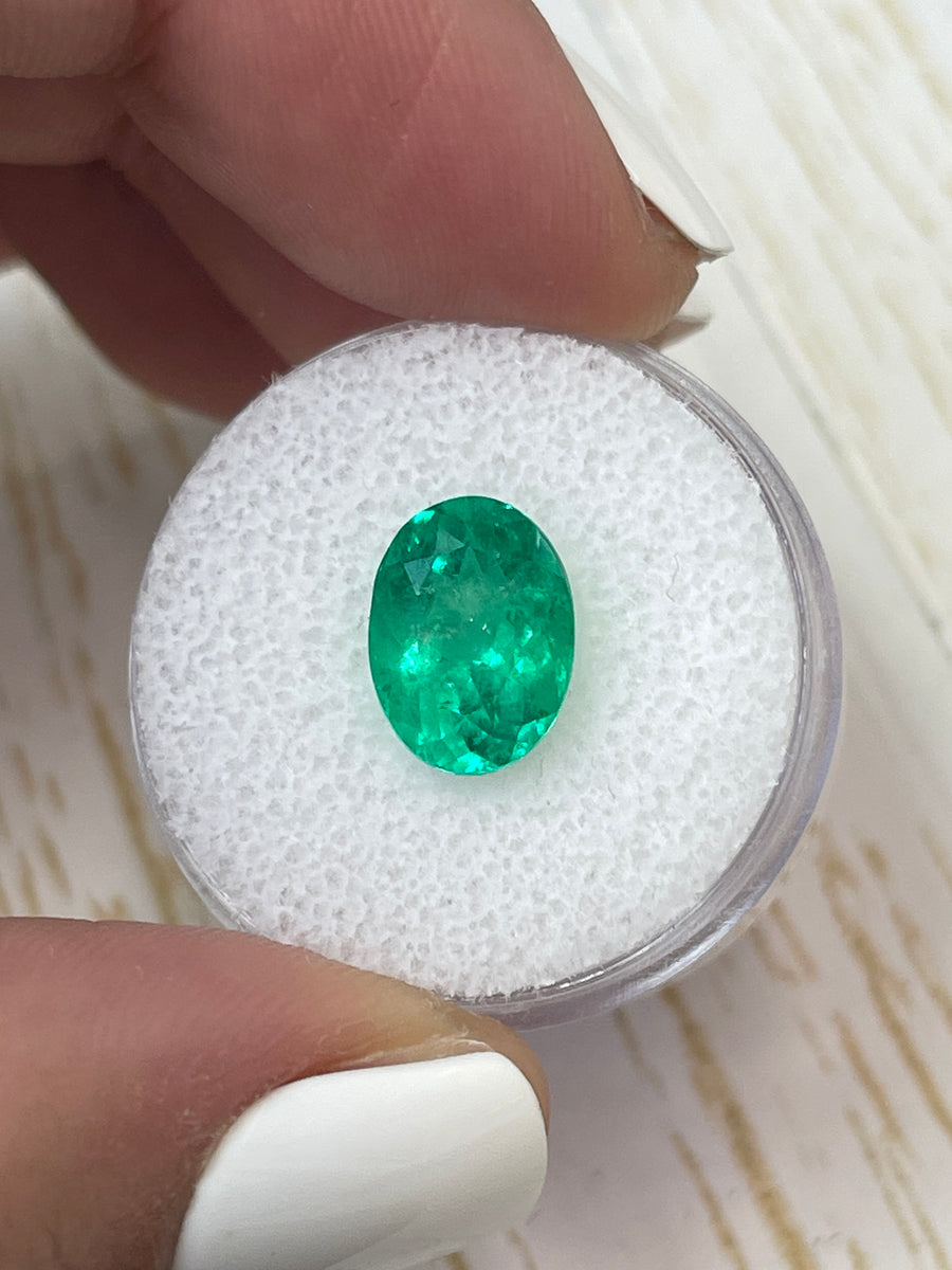 Oval-Cut Muzo Green Colombian Emerald - 3.54 Carat Loose Stone