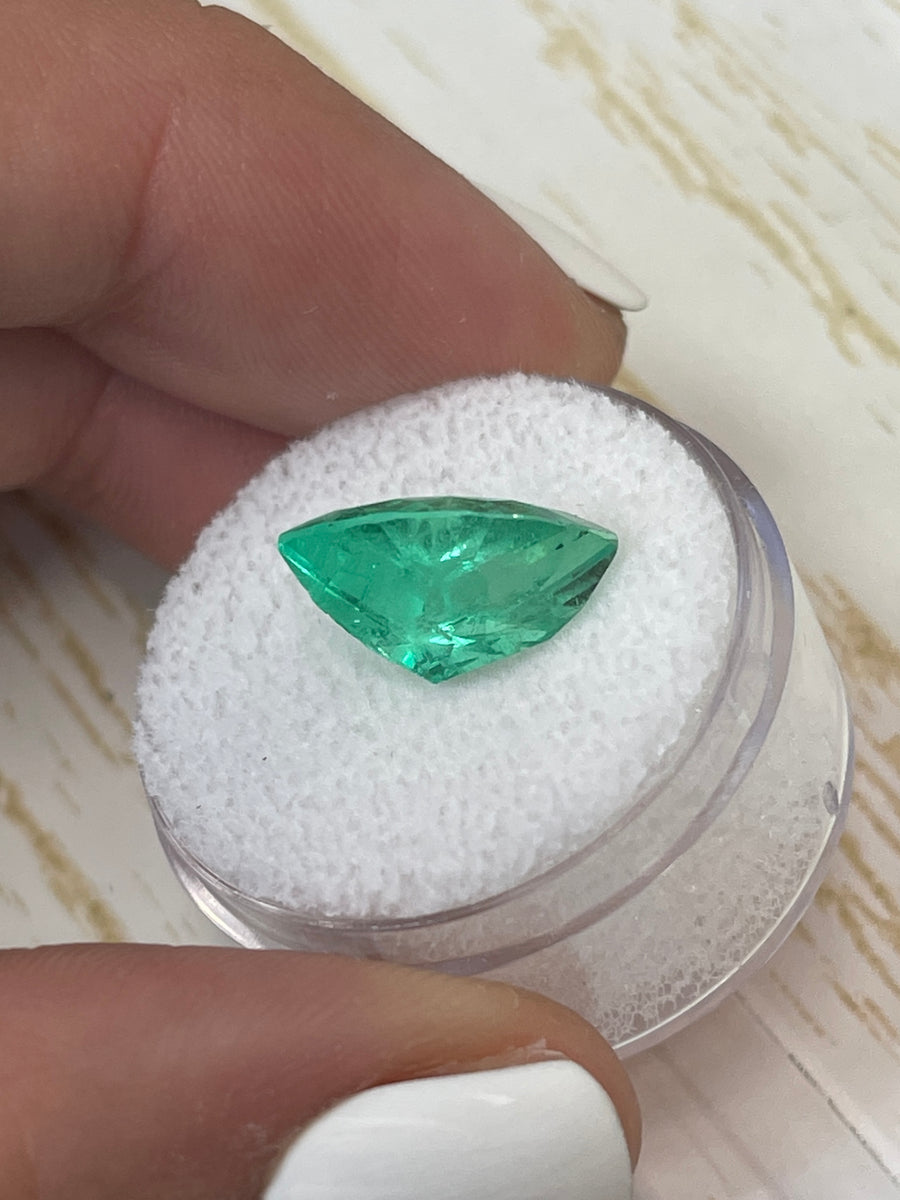 5.0 Carat Fancy Fan Cut Natural Loose Colombian Emerald