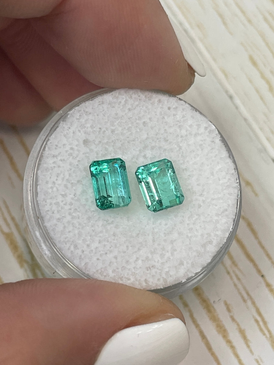 VS Quality Loose Colombian Emeralds: 2.06tcw and Emerald Cut