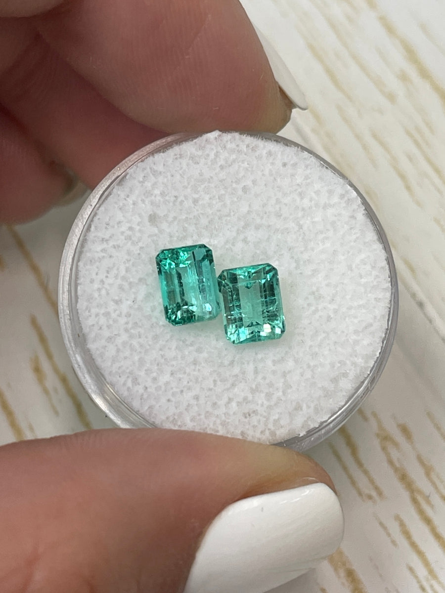Colombian Emeralds in Emerald Cut: 2.06tcw and VS Clarity
