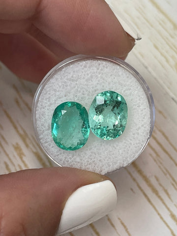Oval Cut Loose Colombian Emeralds - 7.49 Total Carat Weight (TCW)