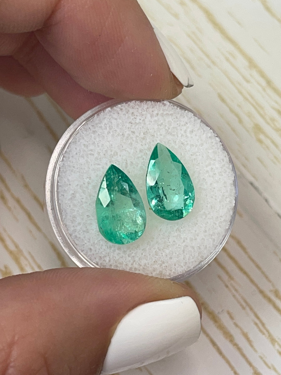 12x7.5 Pear-Shaped Colombian Emeralds - 4.76tcw - Perfect for Custom Jewelry