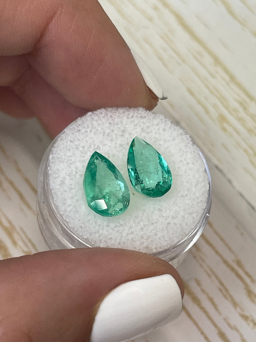 Elegant Loose Emeralds from Colombia - 4.76tcw - Pear Shaped Gemstones