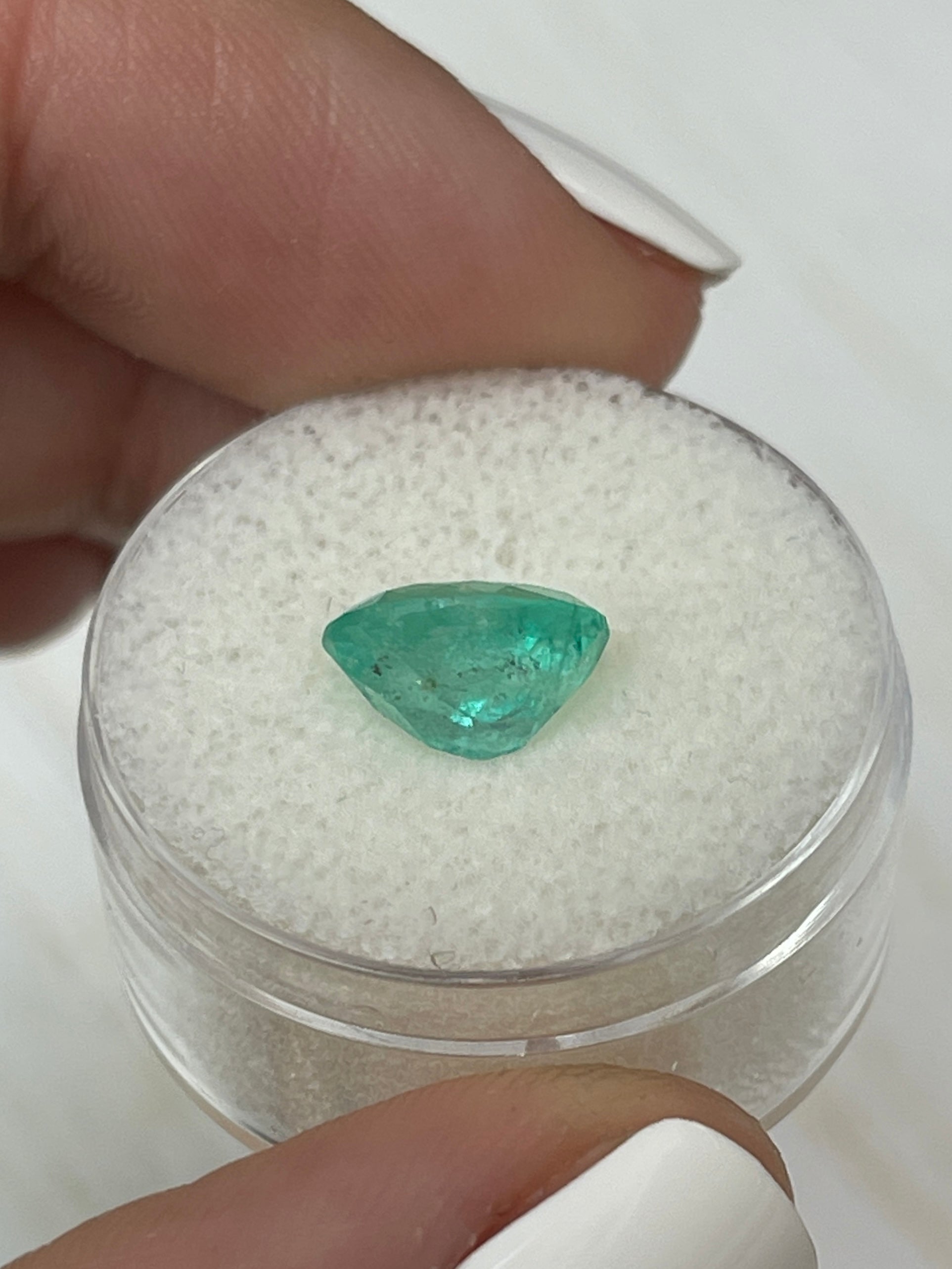 2.52 Carat 10x8 Earthy Bluish Green Natural Loose Colombian Emerald-Oval Cut - JR Colombian Emeralds