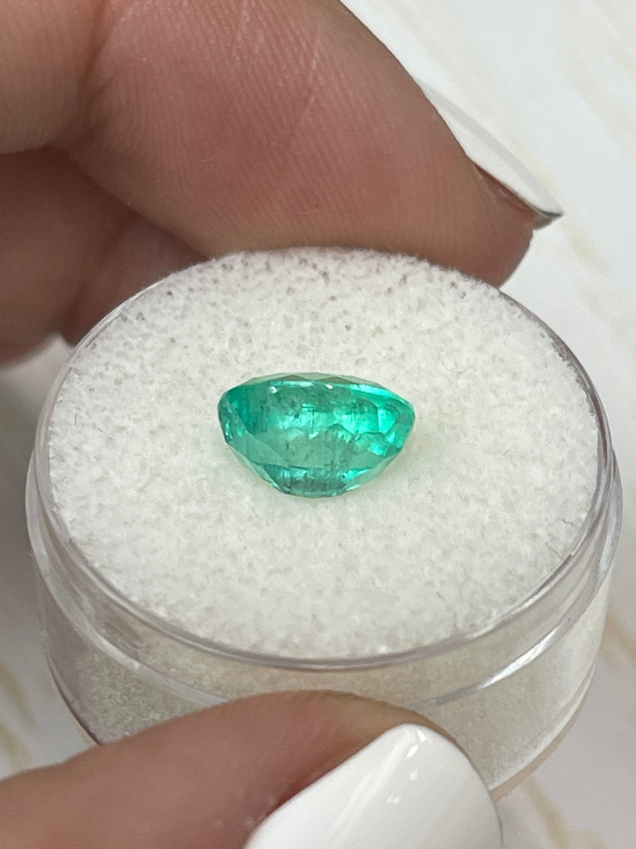 2.82 Carat Mint Light Green Natural Loose Colombian Emerald-Oval Cut