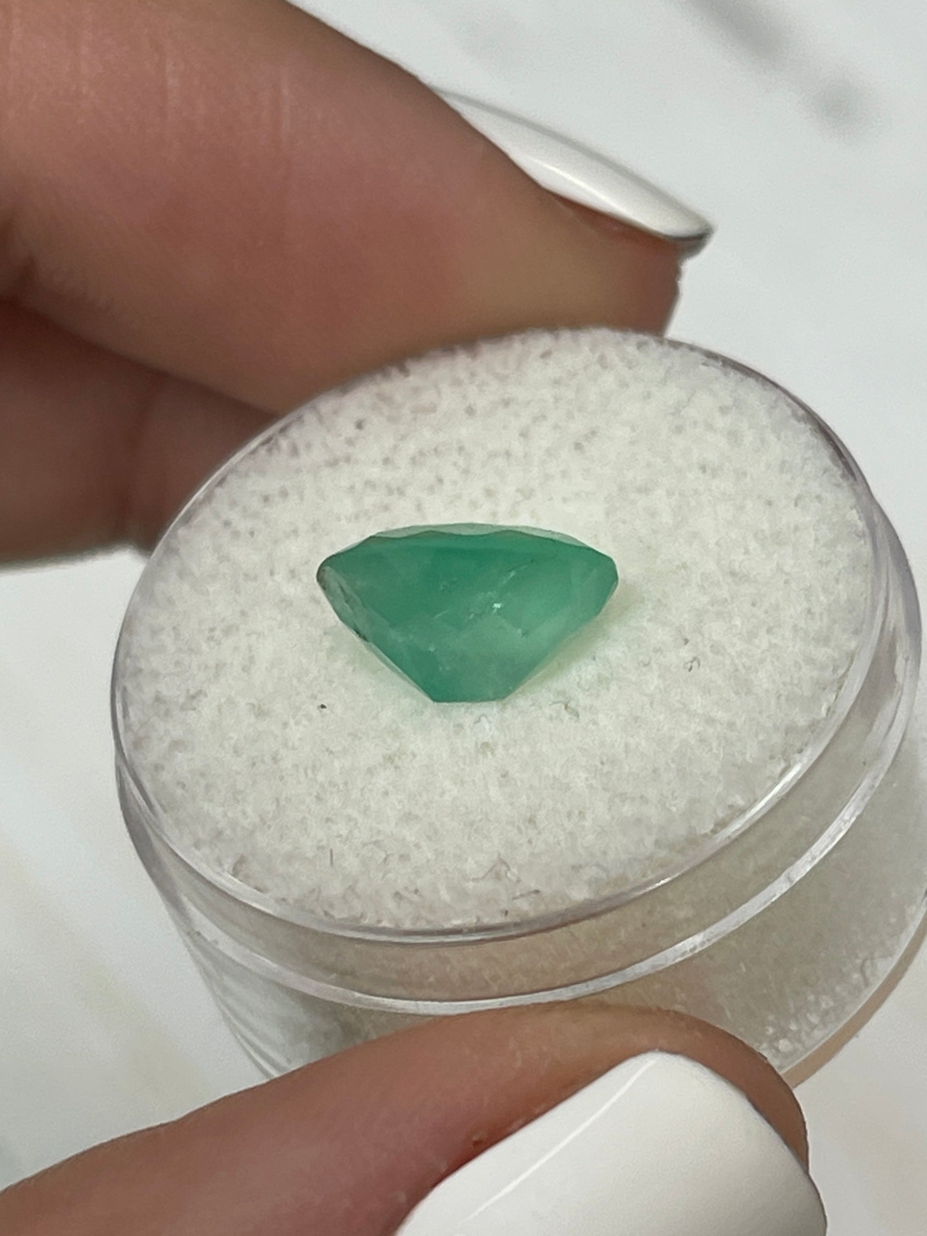 Oval-Cut 2.95 Carat Colombian Emerald - A Sublime Pastel Green Gem