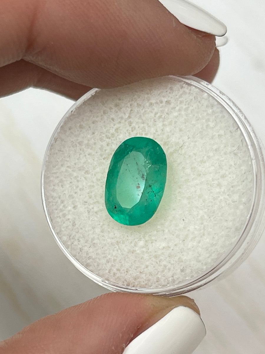 Loose Colombian Emerald - Oval Shape, 11.3x8 Dimensions, 2.95 Carats