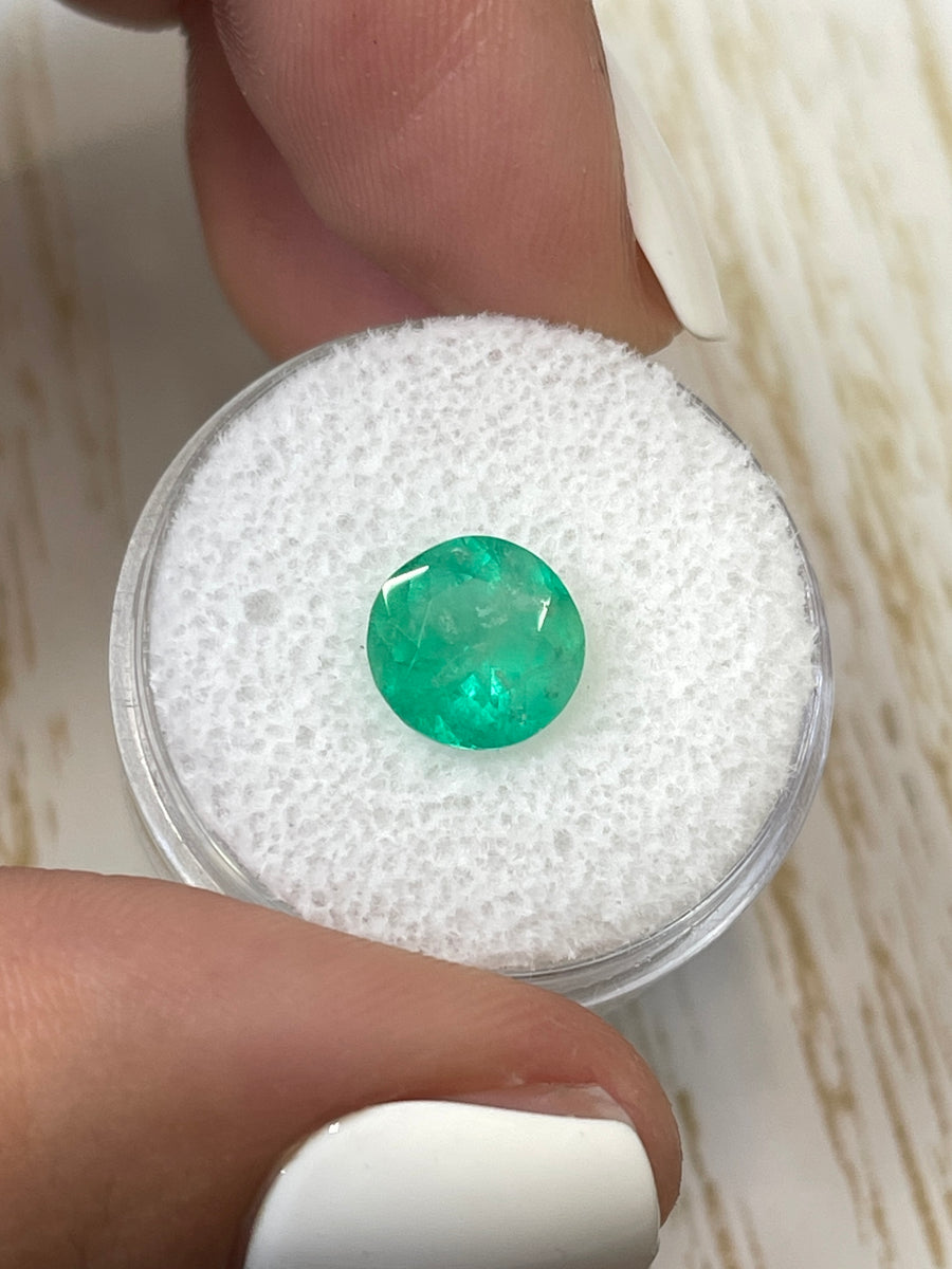 Medium Green Loose Emerald - 2.16 Carat Round Colombian Gem