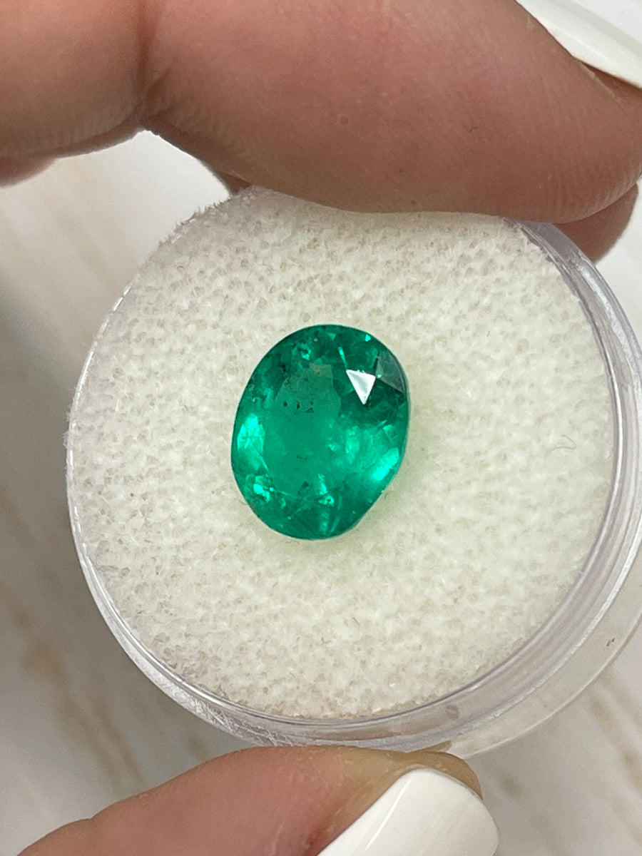 Stunning 3.26 Carat Oval Colombian Emerald - Authentic Muzo Green Loose Stone