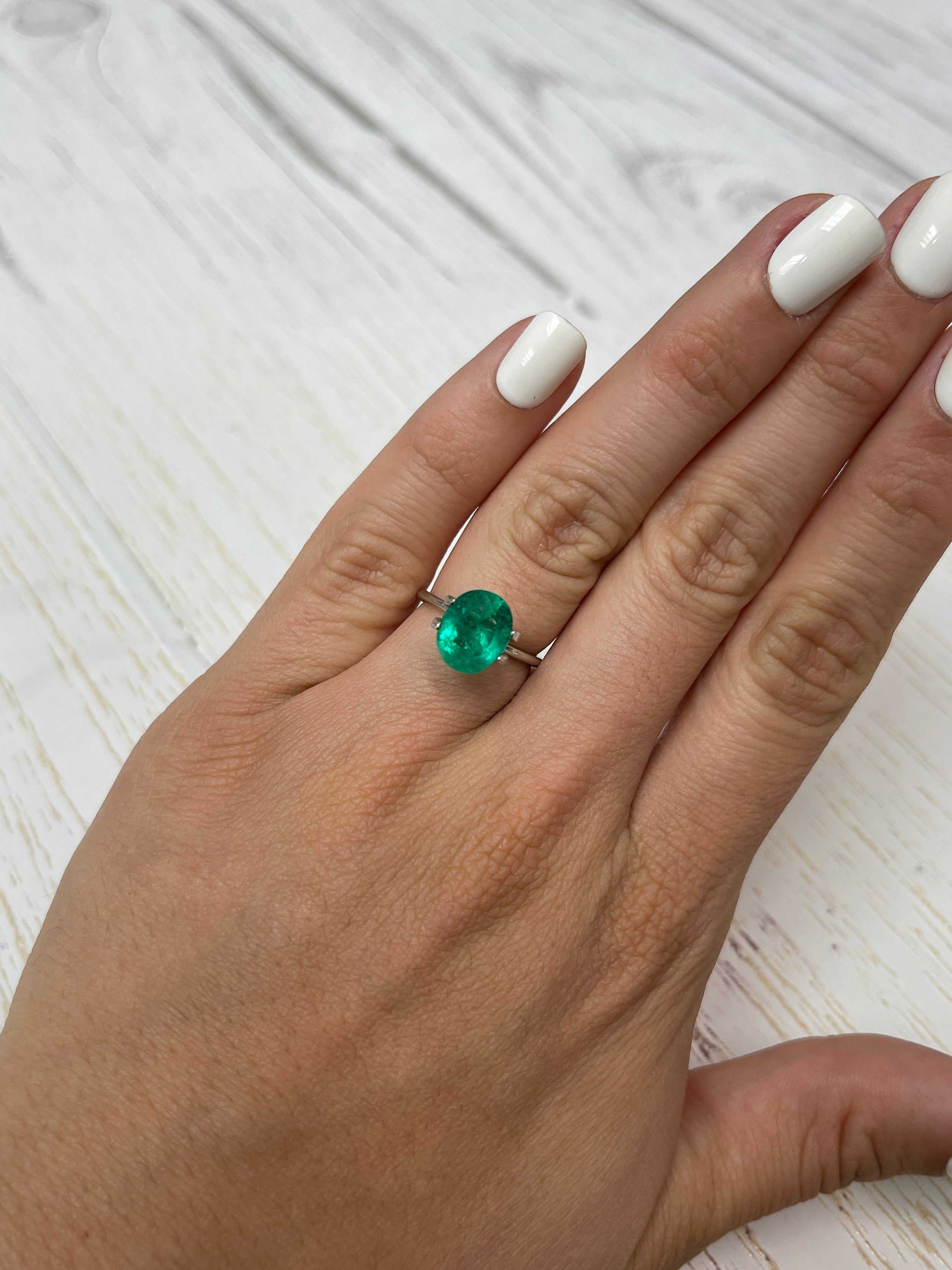 3.26 Carat Classic Muzo Green Natural Loose Colombian Emerald-Oval Cut - JR Colombian Emeralds