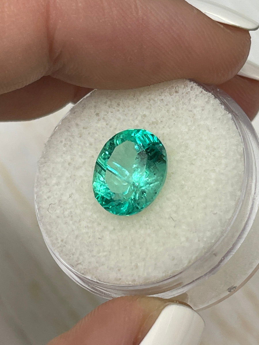 Exquisite Loose Colombian Emerald - 3.33 Carat Oval