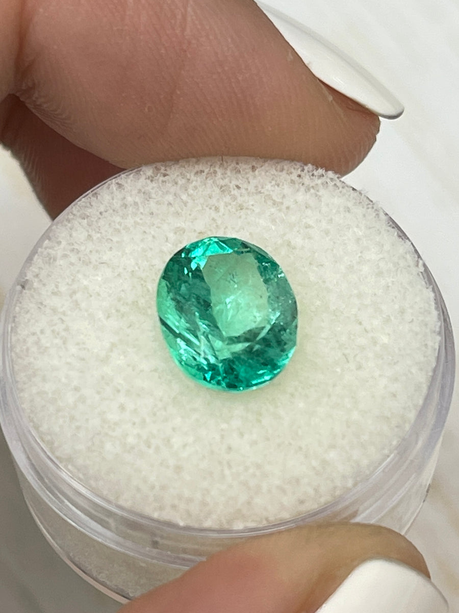Stunning 11x9 Oval Colombian Emerald - 3.33 Carats