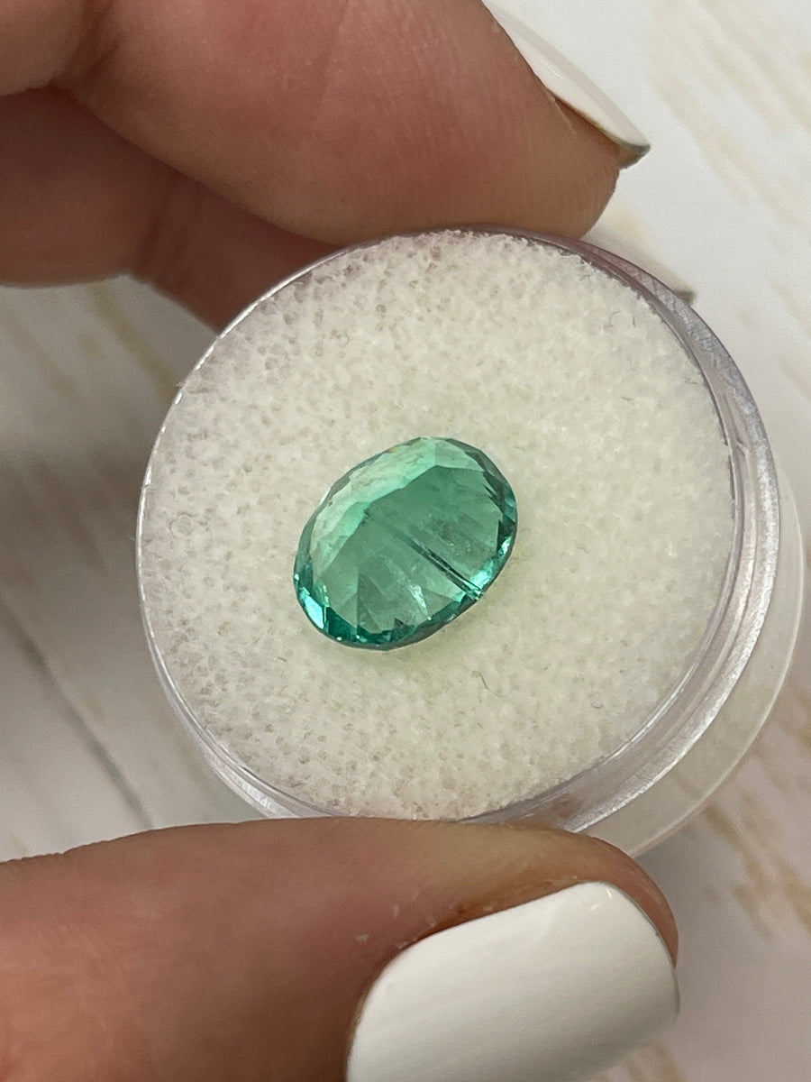 Colombian Emerald Gemstone - 3.33 Carat Oval Cut