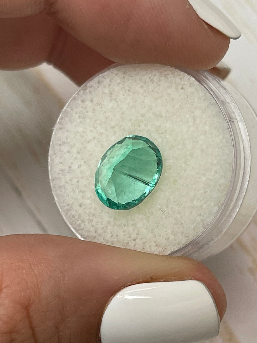 Large Colombian Emerald - 3.33 Carat Oval Gemstone