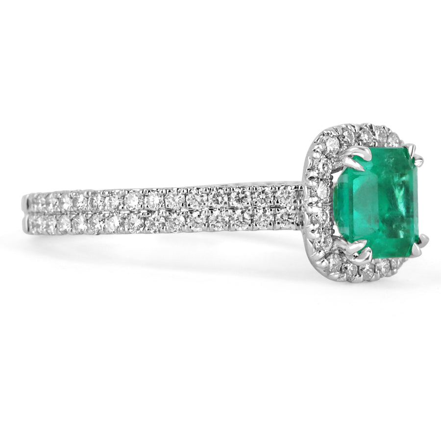 AAA Quality Emerald & Diamond Ring