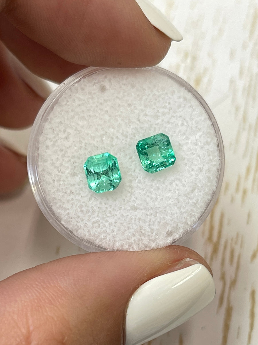 Asscher Cut Colombian Emeralds - 1.46 TCW - 5x5 mm - Rich Green Color - Loose Stones