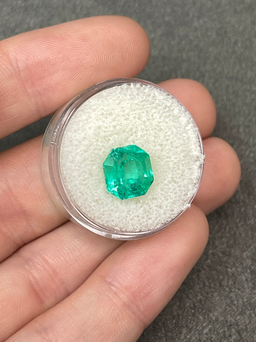 9x9 Asscher Cut Colombian Emerald - 4.58 Carats