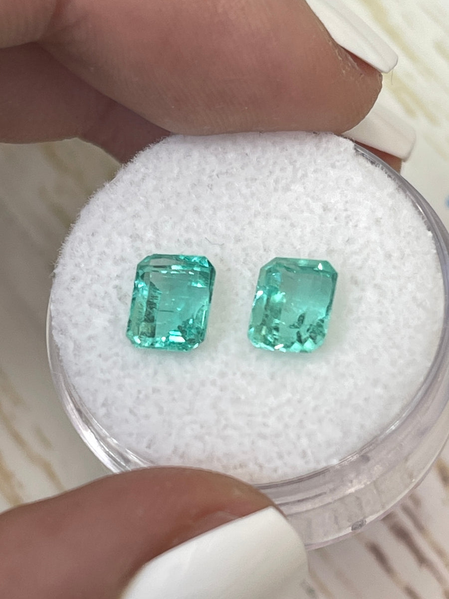 Stunning Green Loose Colombian Emeralds - 2.52tcw 7x5.5, Perfectly Matched