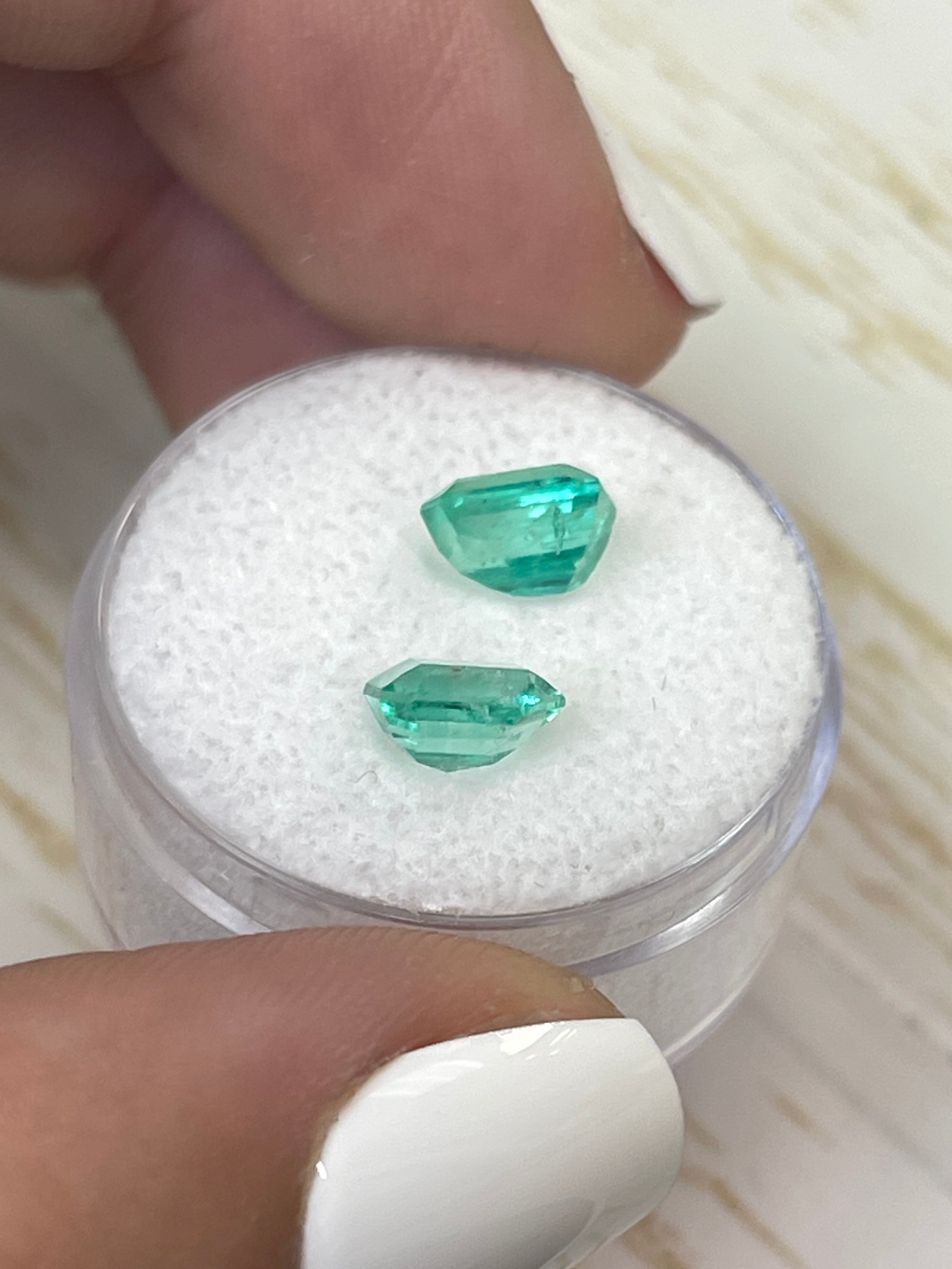 Vibrant Green Loose Emeralds from Colombia - 2.67tcw - Striking Emerald Cut