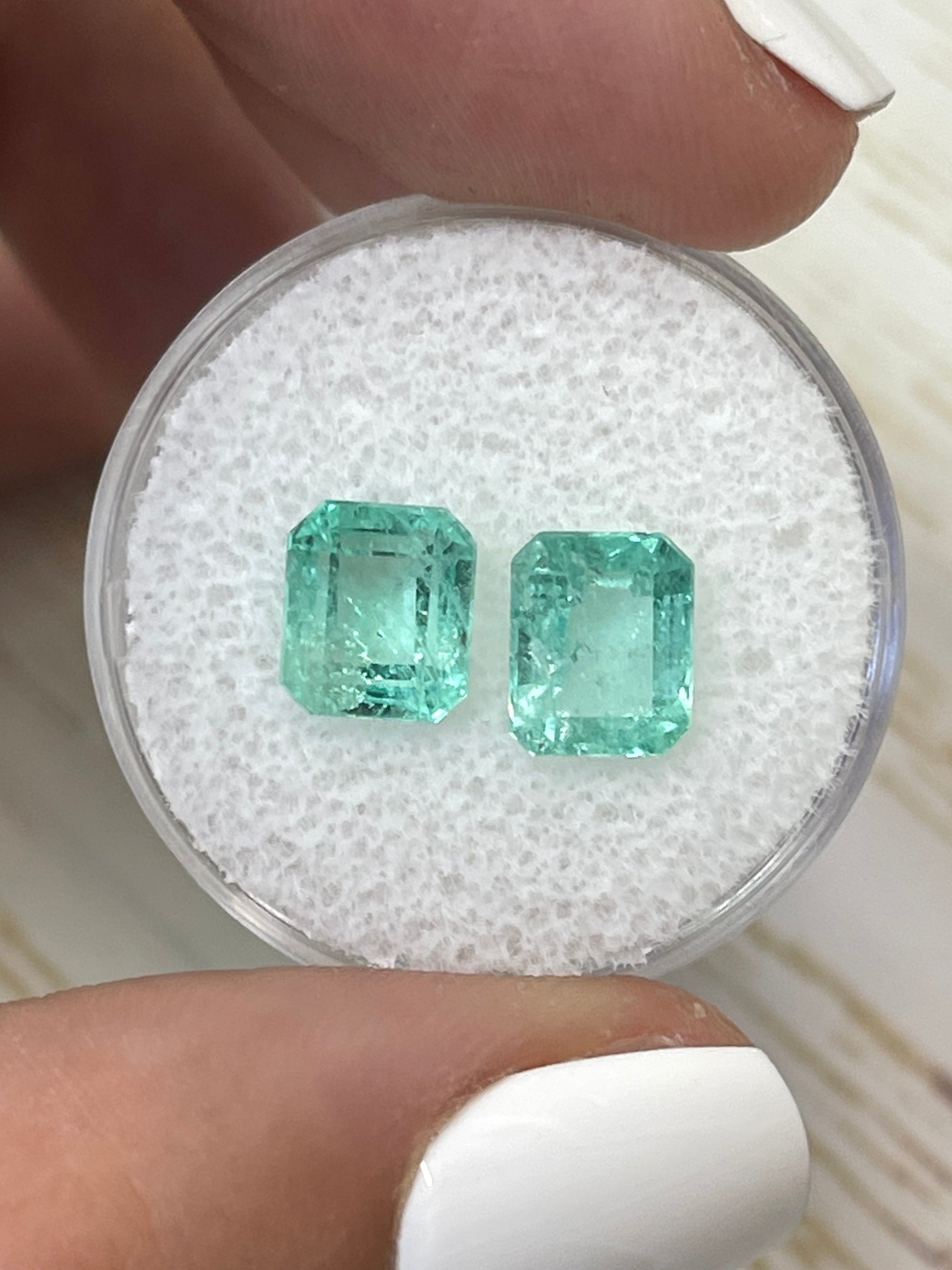 Stunning 8x6.5mm Emerald Cut Emeralds - 3.75 Total Carat Weight