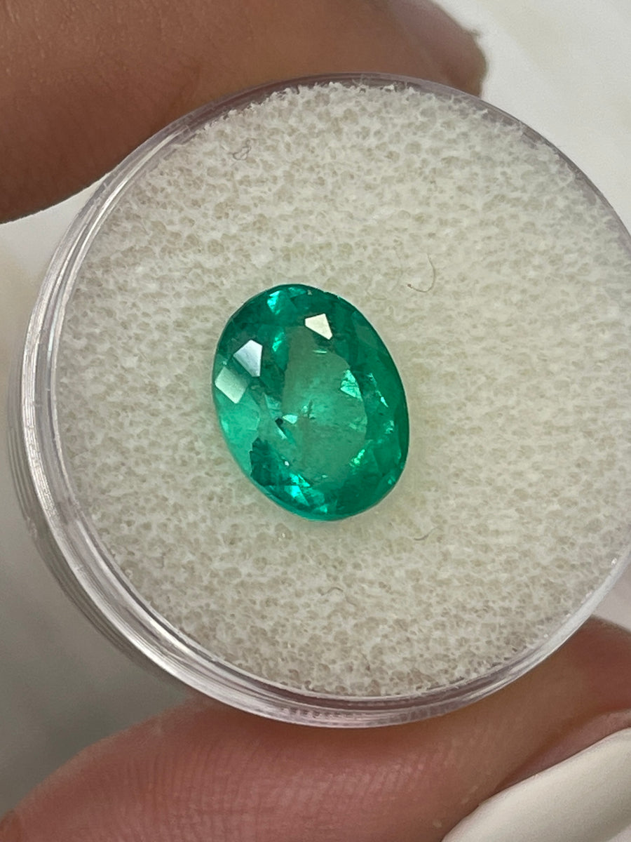 Vivid Green Oval Emerald - 3.32 Carat Colombian Gemstone
