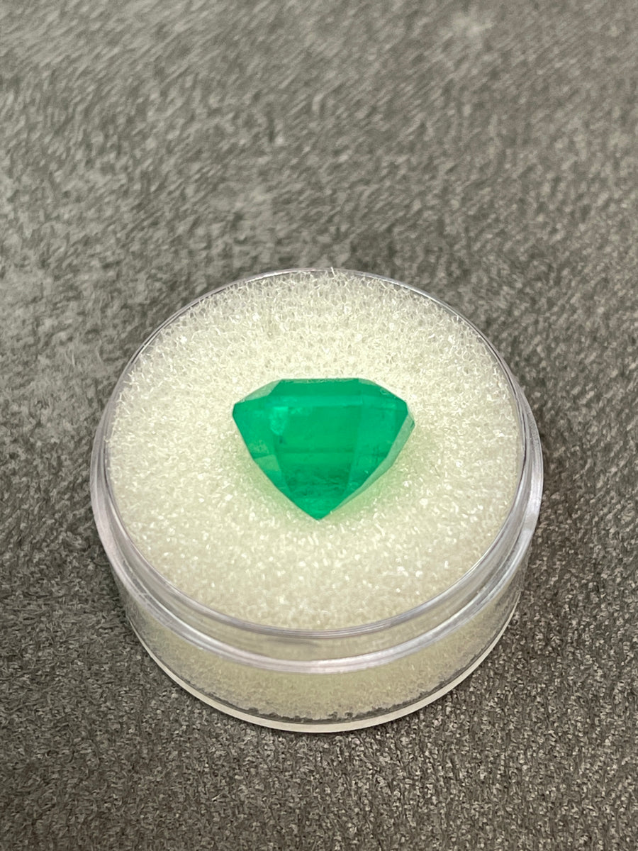 6.62 Carat Captivating Natural Loose Colombian Emerald-Asscher Cut with Clipped Corners