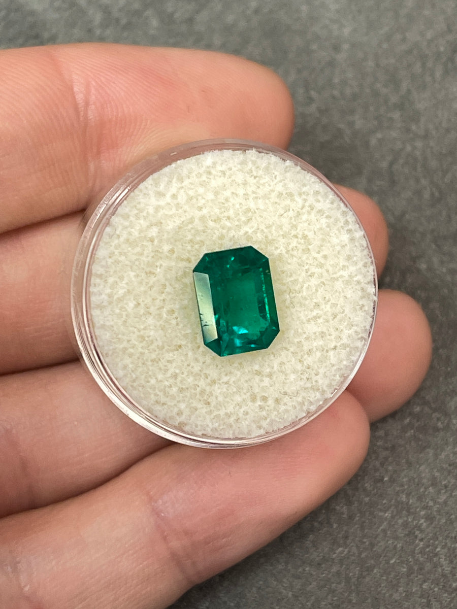 Emerald Cut Colombian Emerald - 2.51 Carat Natural Loose Gem, GIA Certified, Vivid Dark Green