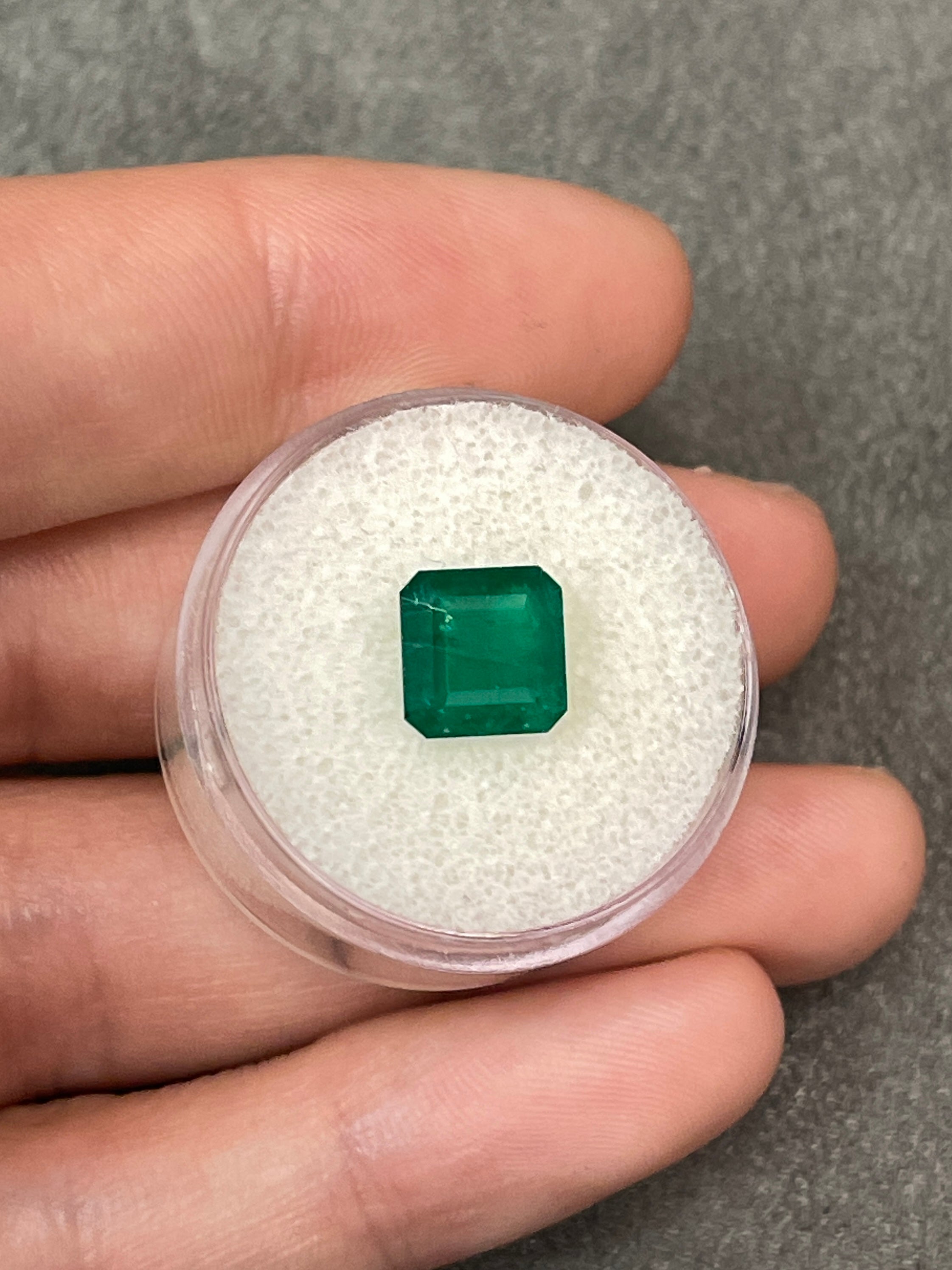 Colombian Emerald - Asscher Cut, 2.65 Carat, Rich Dark Green Hue