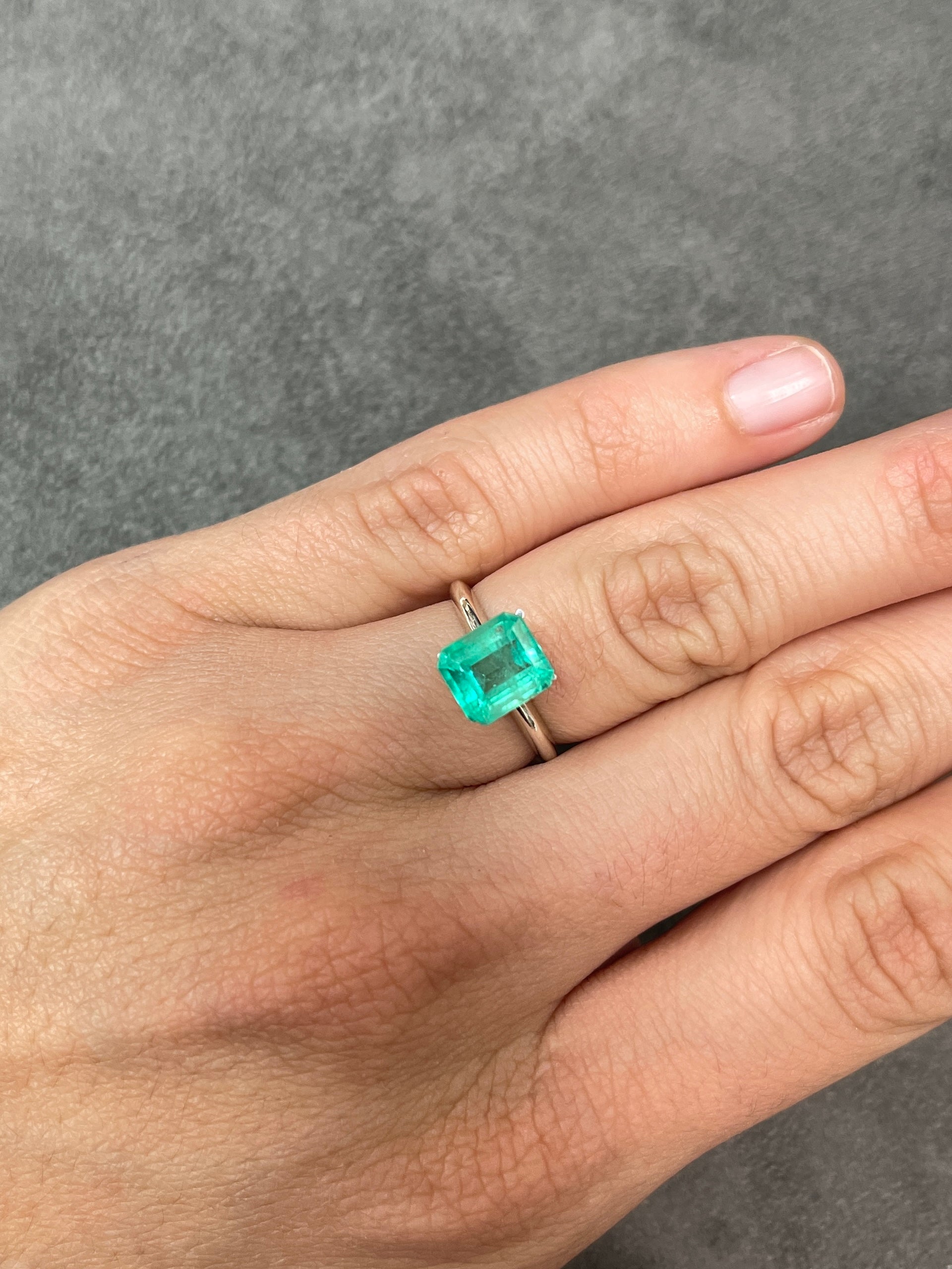 2.65 Carat Natural Green Colombian Emerald - Asscher Cut