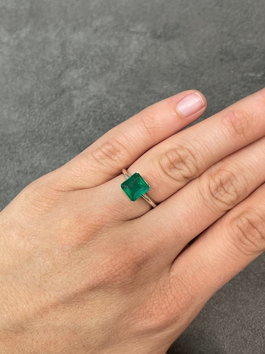 2.70 Carat Emerald-Cut Colombian Emerald - Authentic Loose Gem