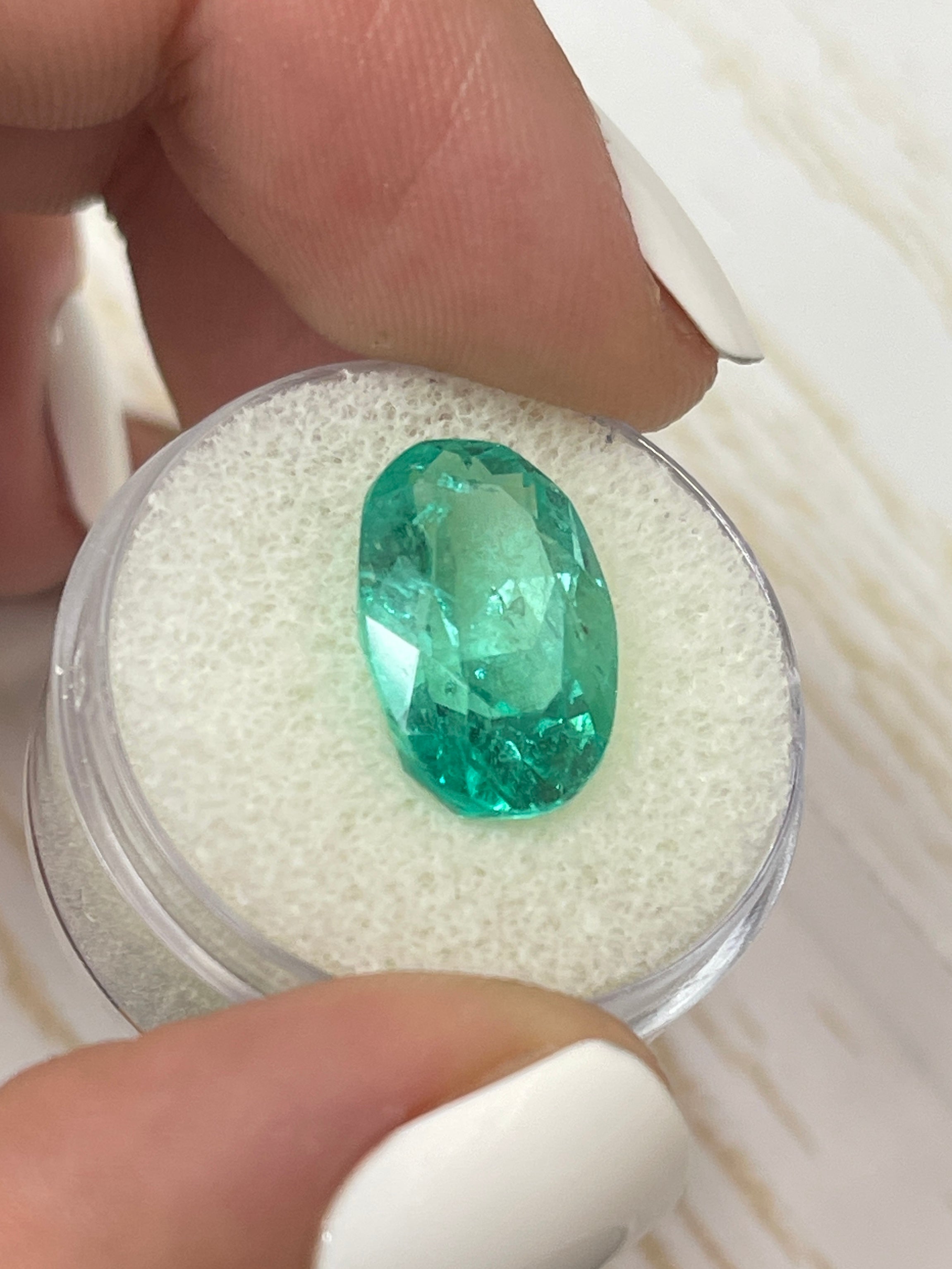 Colombian Emerald - 7.55 Carat Elongated Beauty