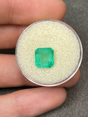 Genuine Colombian Emerald - 2.90 Carat Asscher Cut in Green Hue