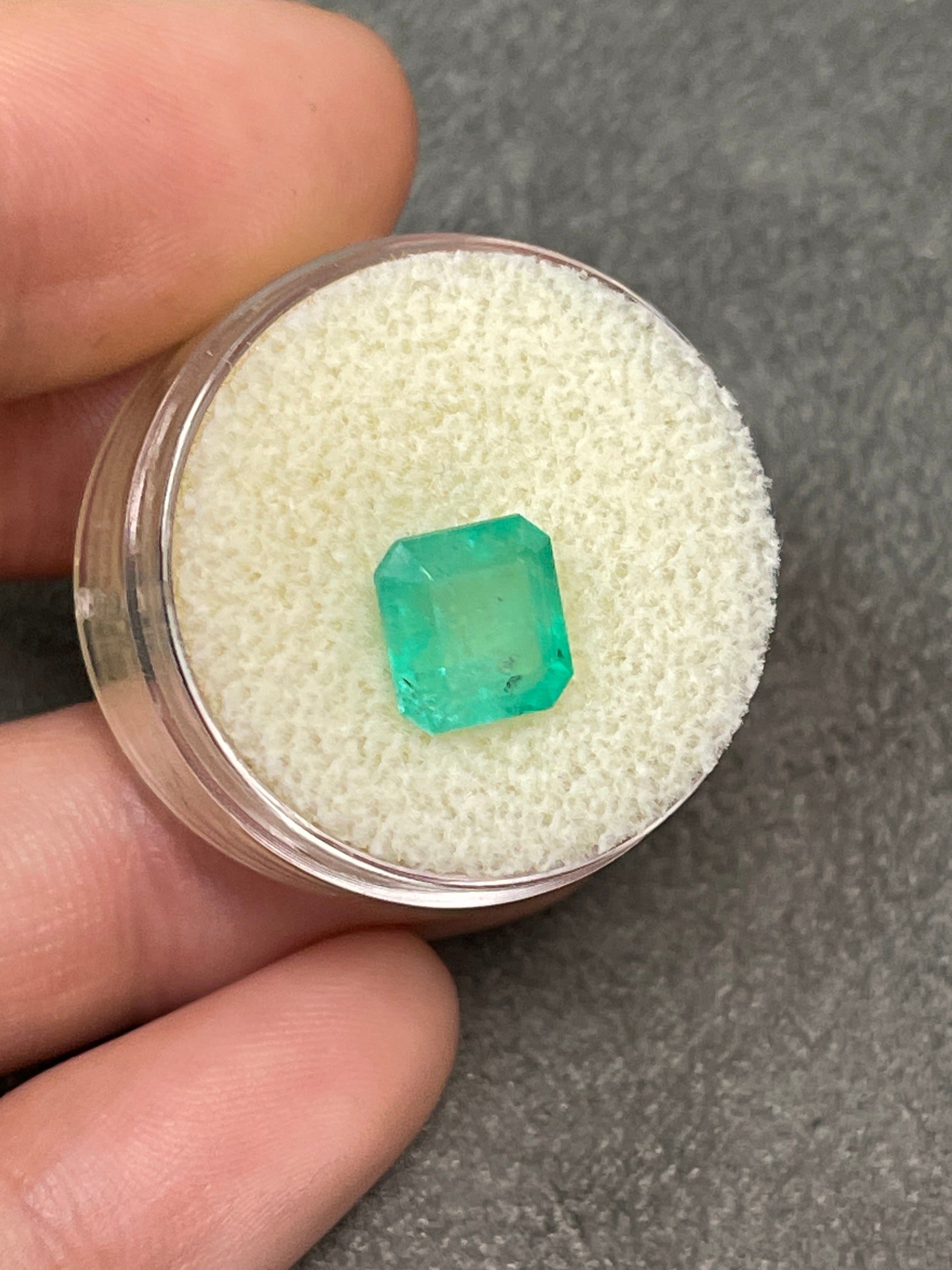 8.5x8 Asscher Cut Loose Colombian Emerald - 2.90 Carat Natural Green Gem