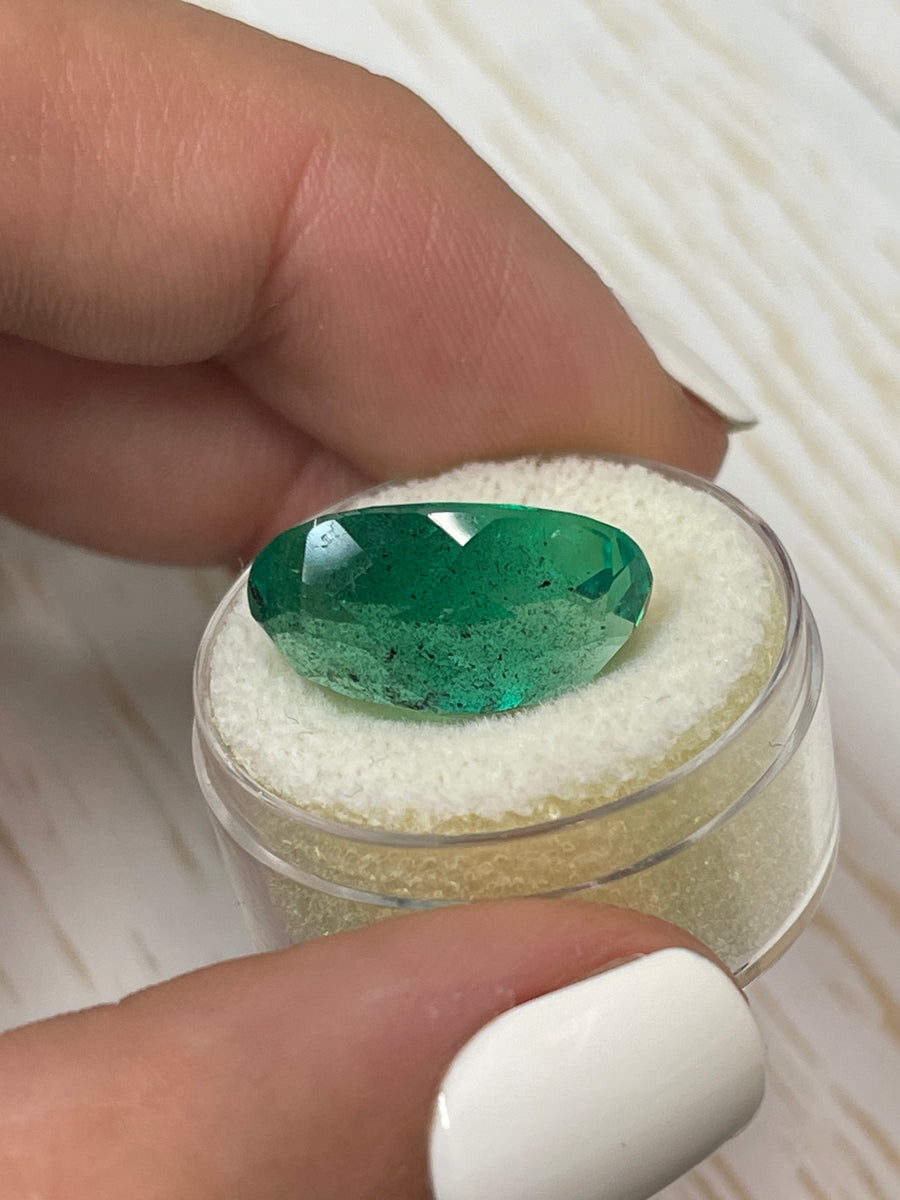 Exquisite 12.42 Carat Oval Colombian Emerald - Authentic Rich Green Gem