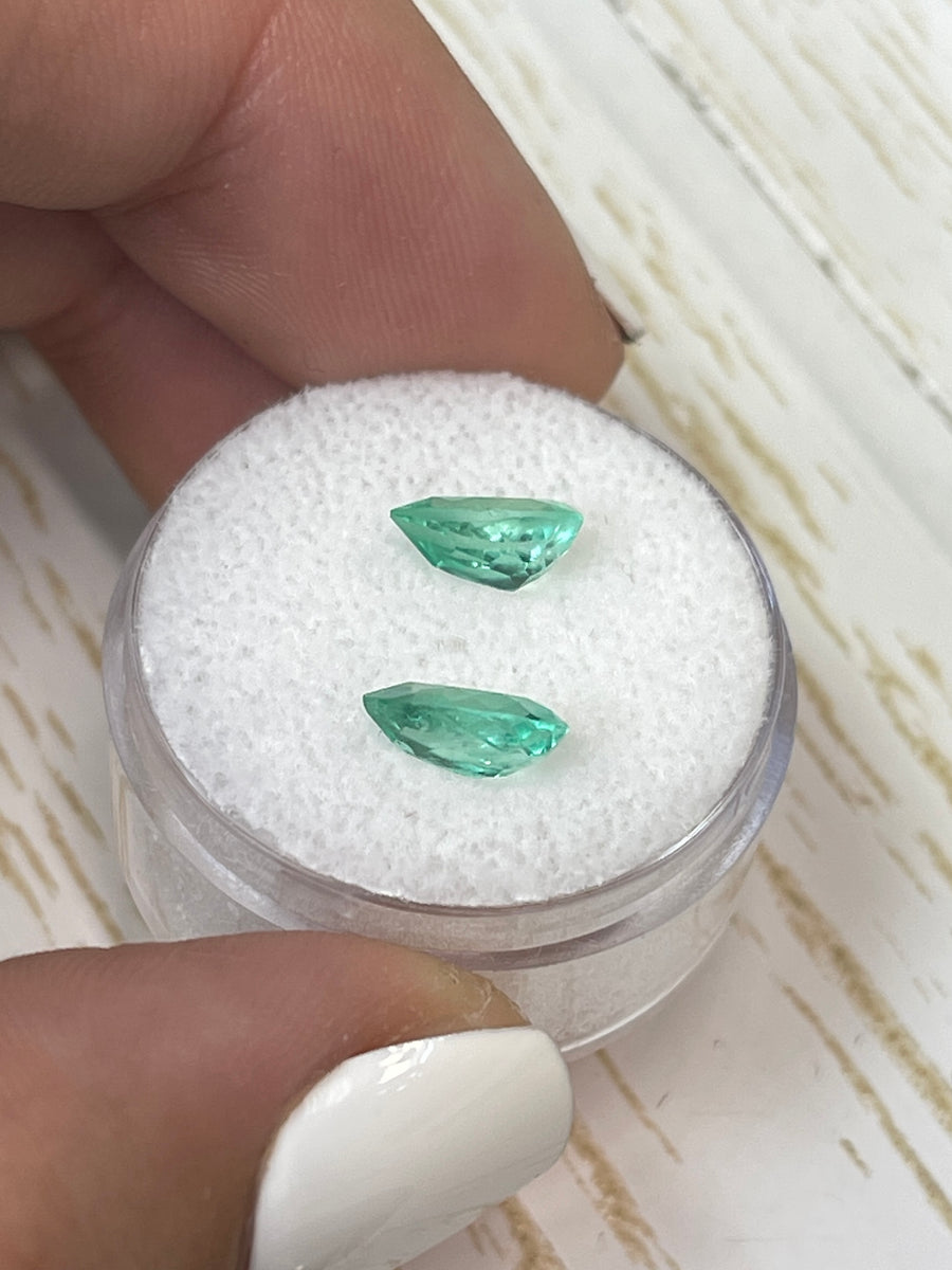 Gem Quality Pear Shaped Colombian Emeralds - 8.5x6mm Size (2.01tcw)
