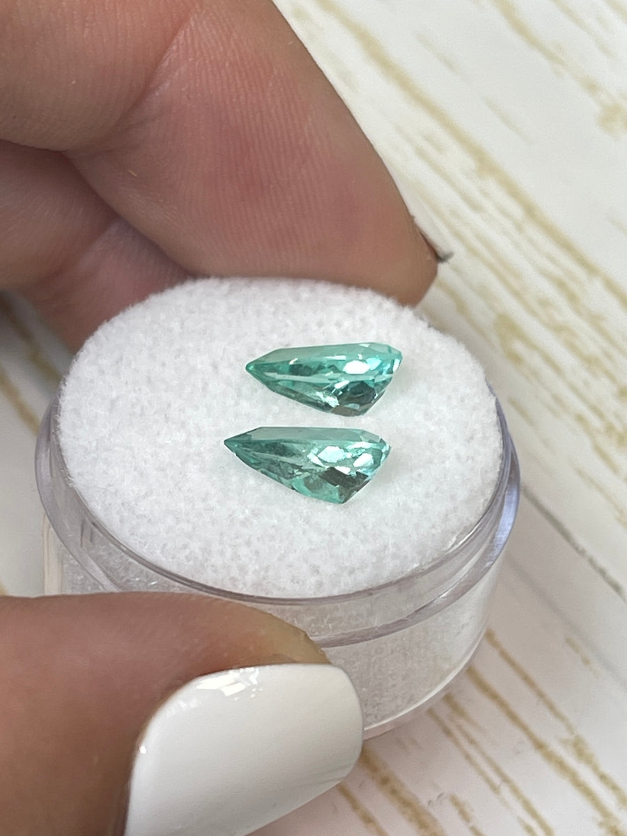 Emeralds from Colombia - 10x6 Pear Cut, 2.49tcw