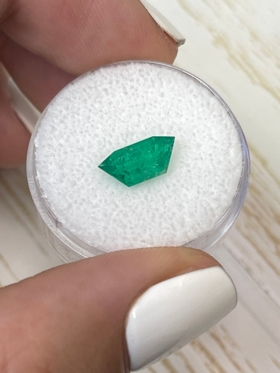 11x5 Natural Colombian Green Emerald - Rare and Unusual Shape