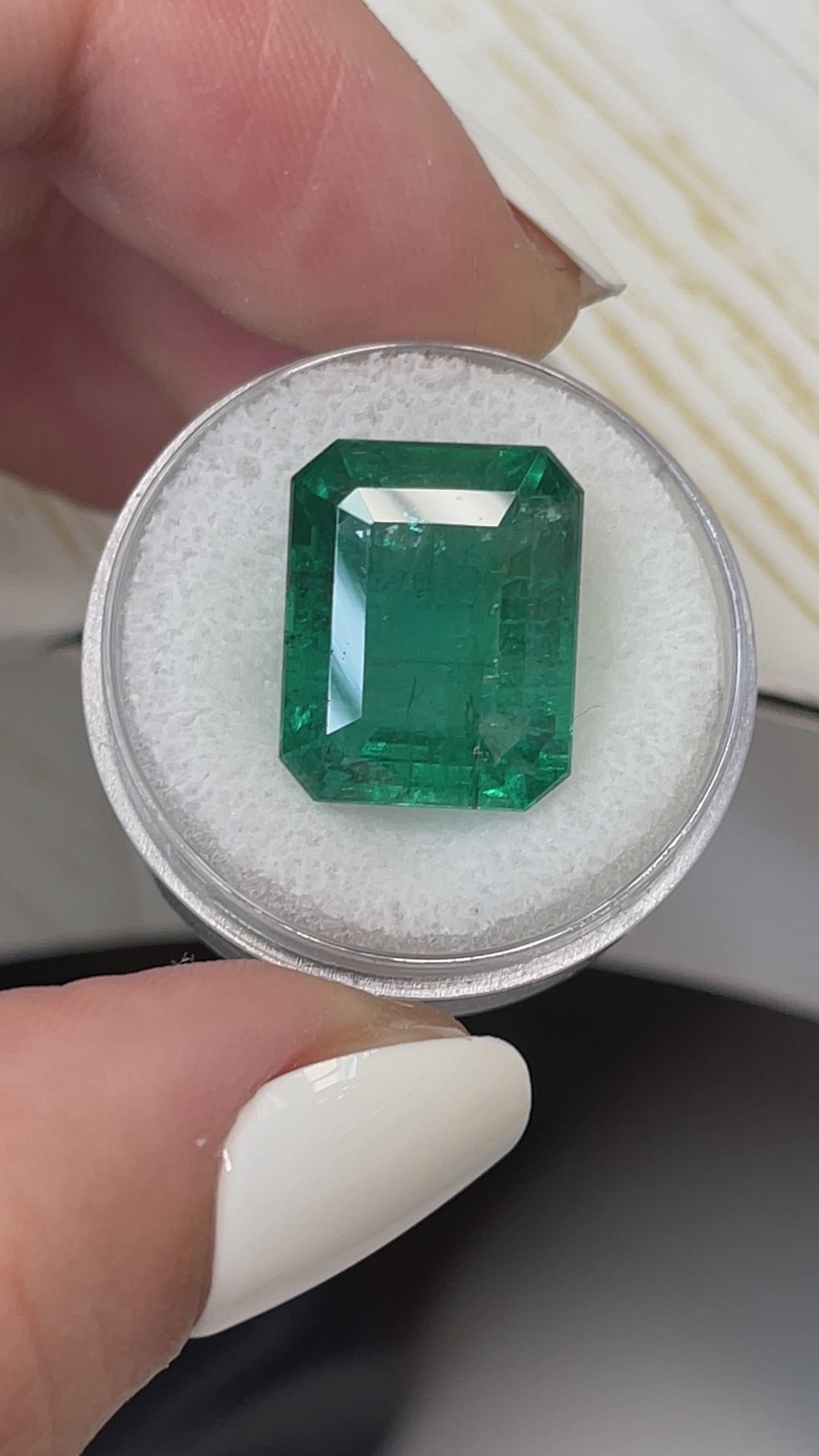 13.78 Carat 16x13 Fine Natural Loose Zambian Emerald- Emerald Cut