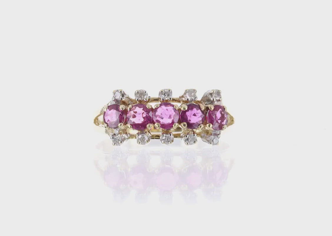 Ruby & Diamond Cocktail Ring video