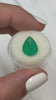 5.86 Carat 15x10 Rich Green Natural Loose Colombian Emerald-Pear Cut