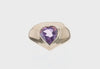 2.50 Carat Amethyst Heart Solitaire Earrings 14K video