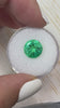 4.14 Carat Certified 10x10 Rare Find Green Natural Round Loose Colombian Emerald