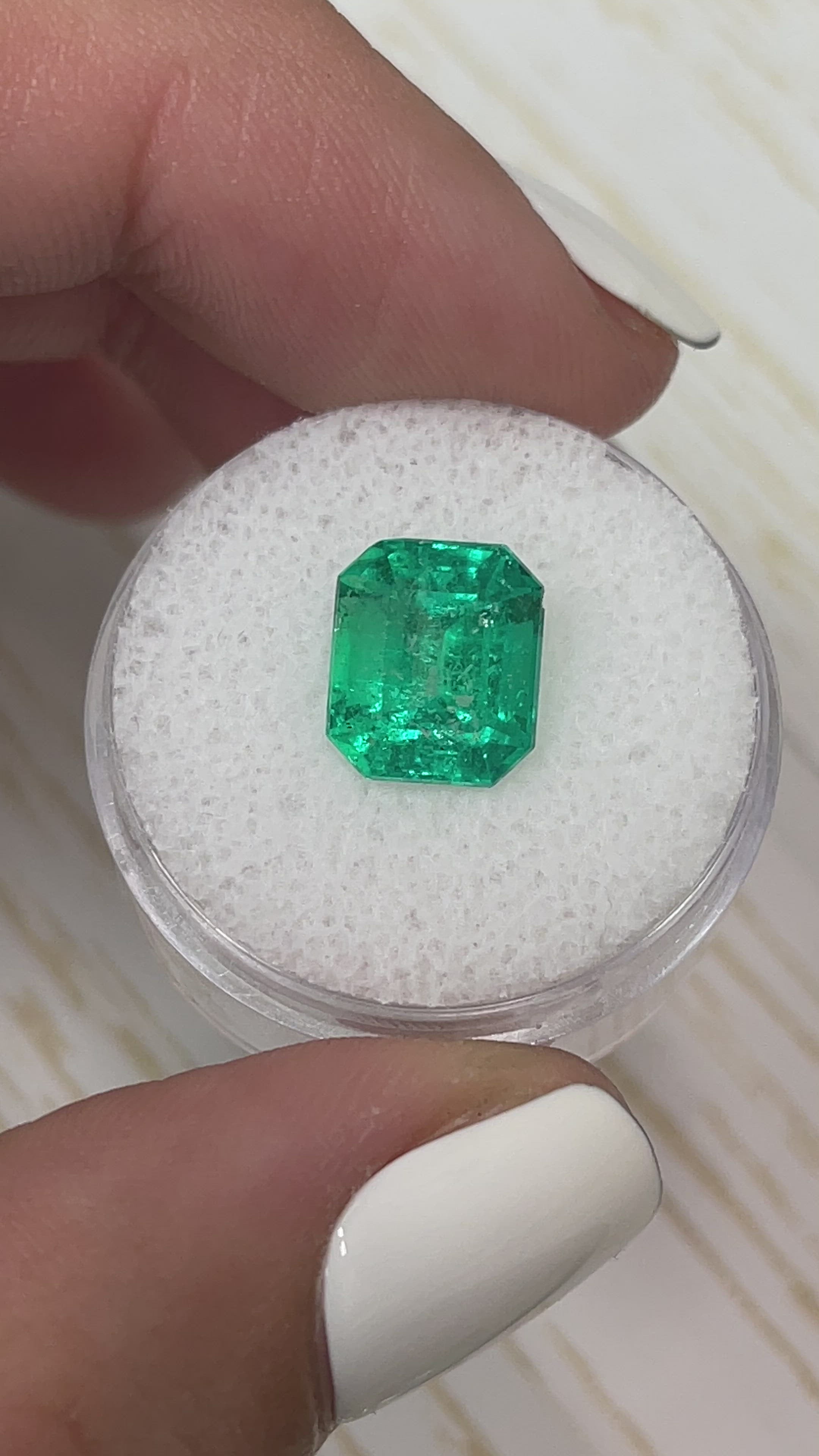 4.26 Carat 10x9 Vivid Green Natural Loose Colombian Emerald-Emerald Cut