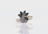 0.53tcw Vintage Sapphire & Diamond Dainty Ring 14K video