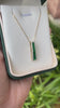 1.53tcw 14K Geometric Natural Baguette Channel Set Emerald Brilliant Round Diamond Gold Pendant