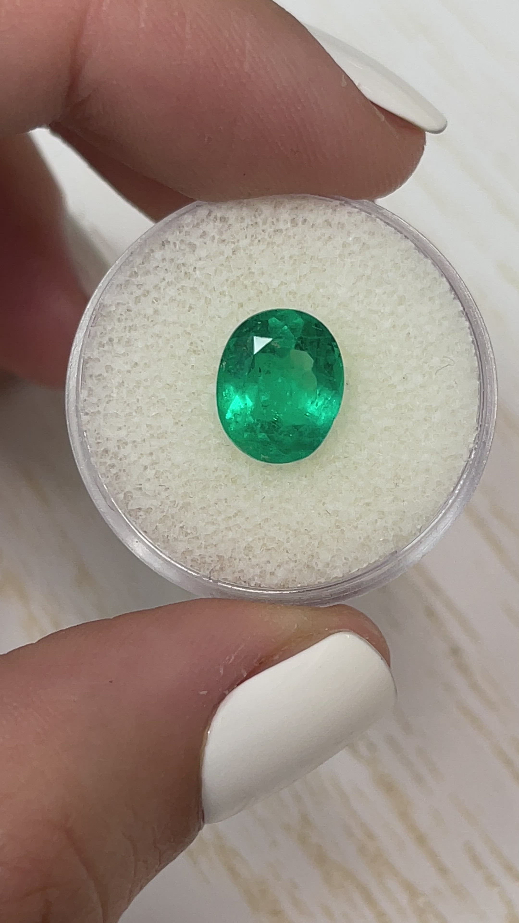 3.26 Carat Classic Muzo Green Natural Loose Colombian Emerald-Oval Cut