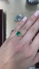 3.20ct AAA 18K Muzo Emerald Double Shank Green Solitaire Bezel Anniversary Engagement Ring